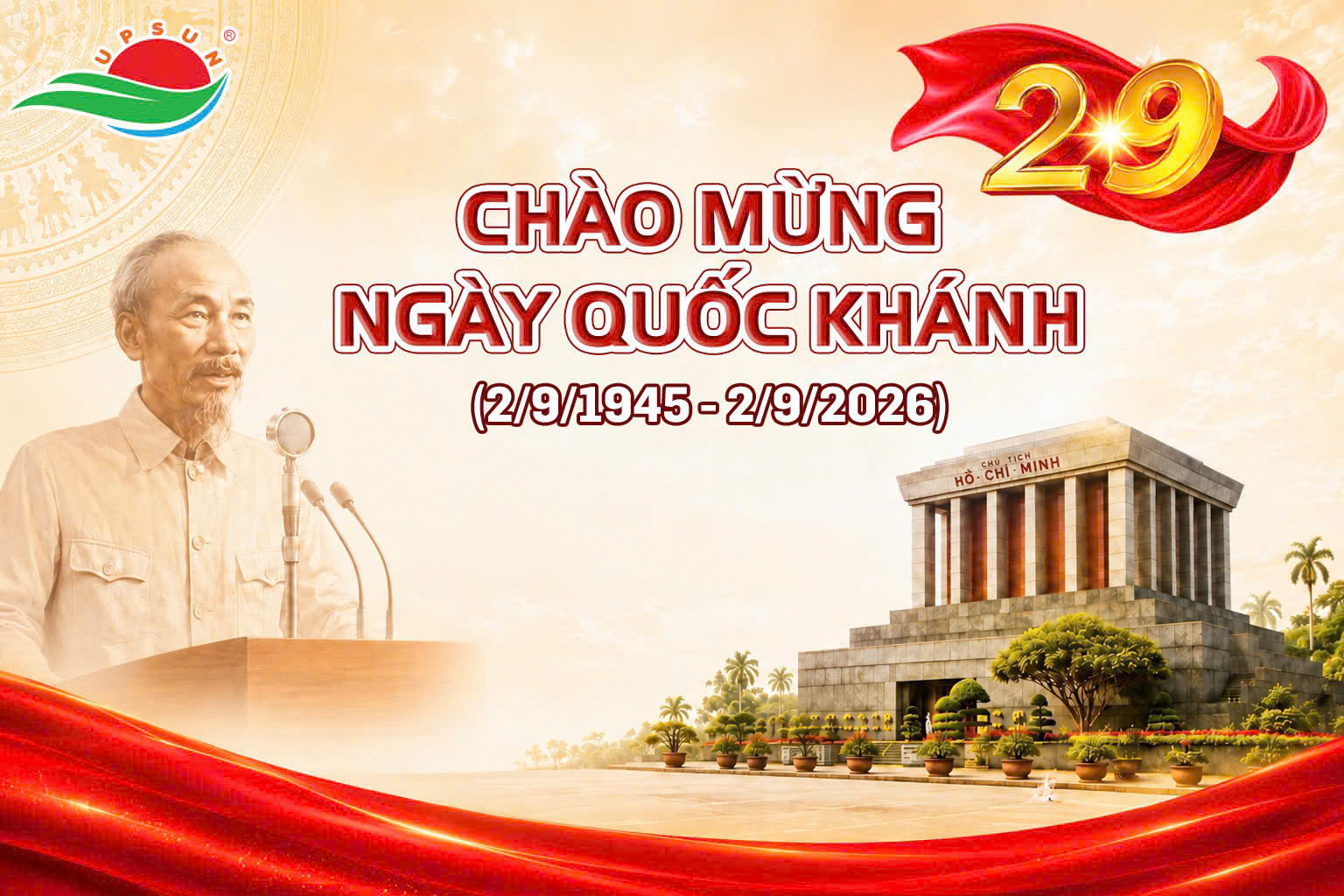 [UPSUN] CHÚC MỪNG NGÀY QUỐC KHÁNH VIỆT NAM 2/9/2026