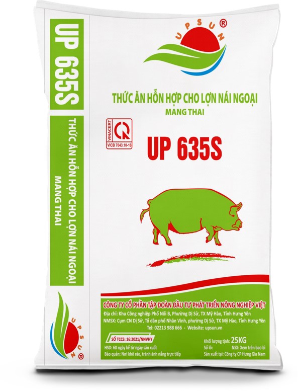 Hỗn hợp cho lợn nái ngoại mang thai UP 635S