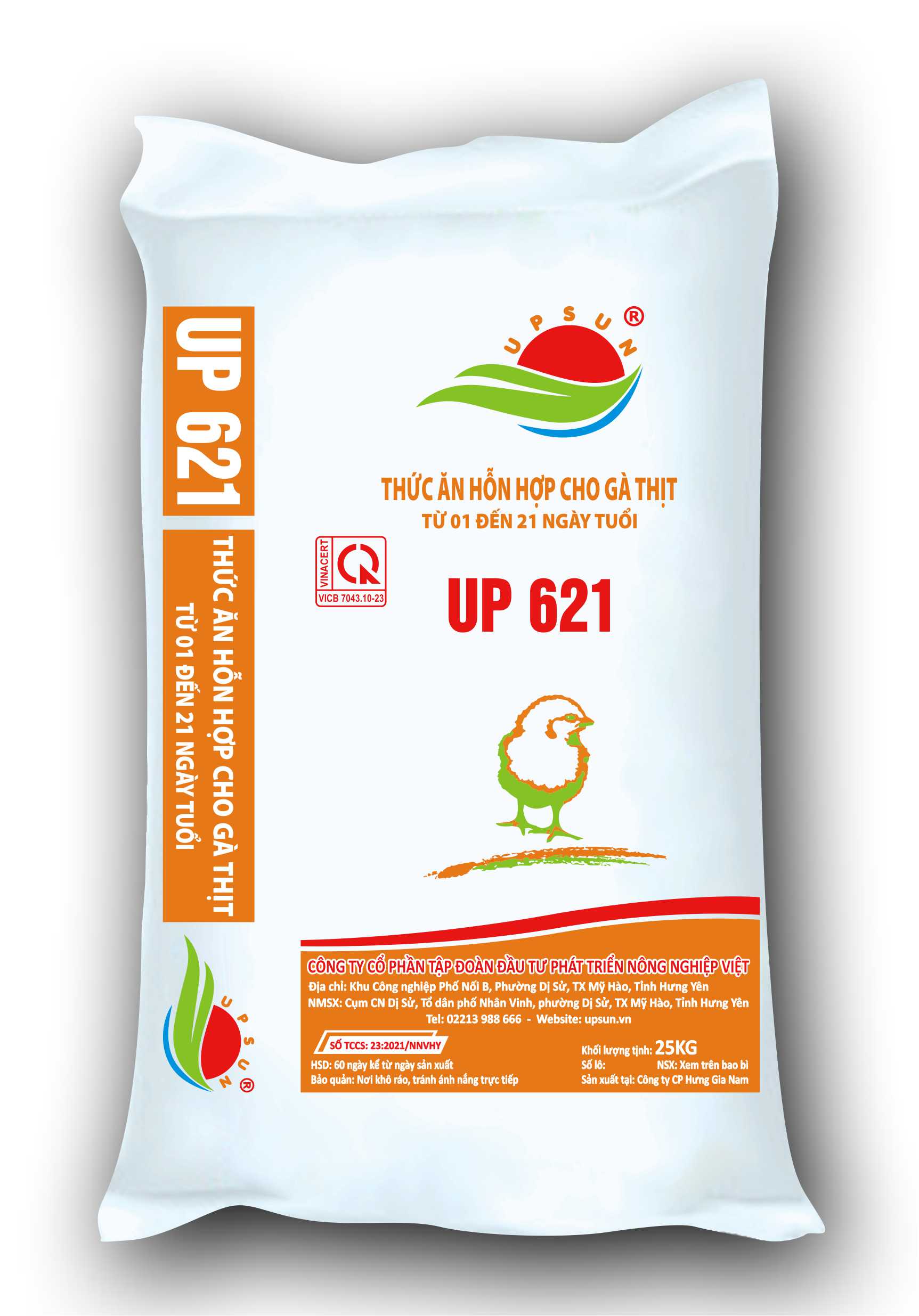 Hỗn hợp cho gà thịt UP621
