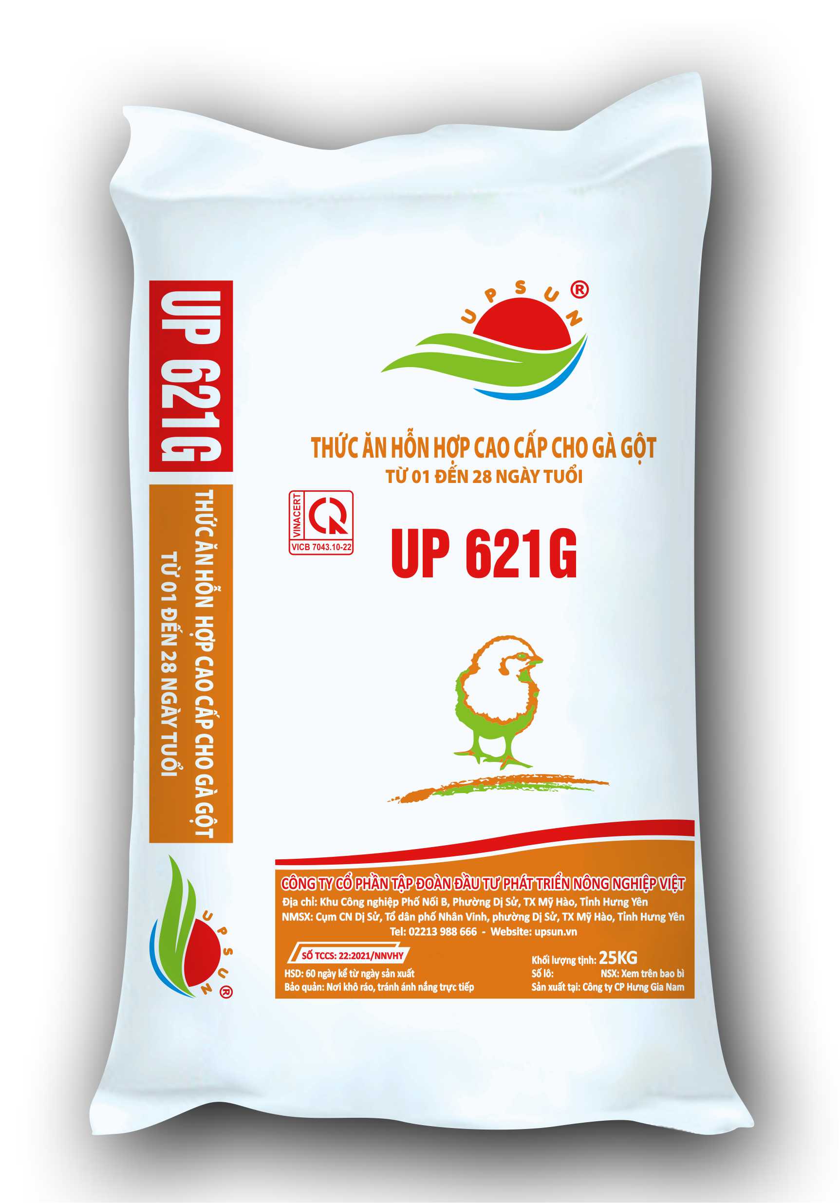Hỗn hợp cao cấp cho gà gột  UP621G