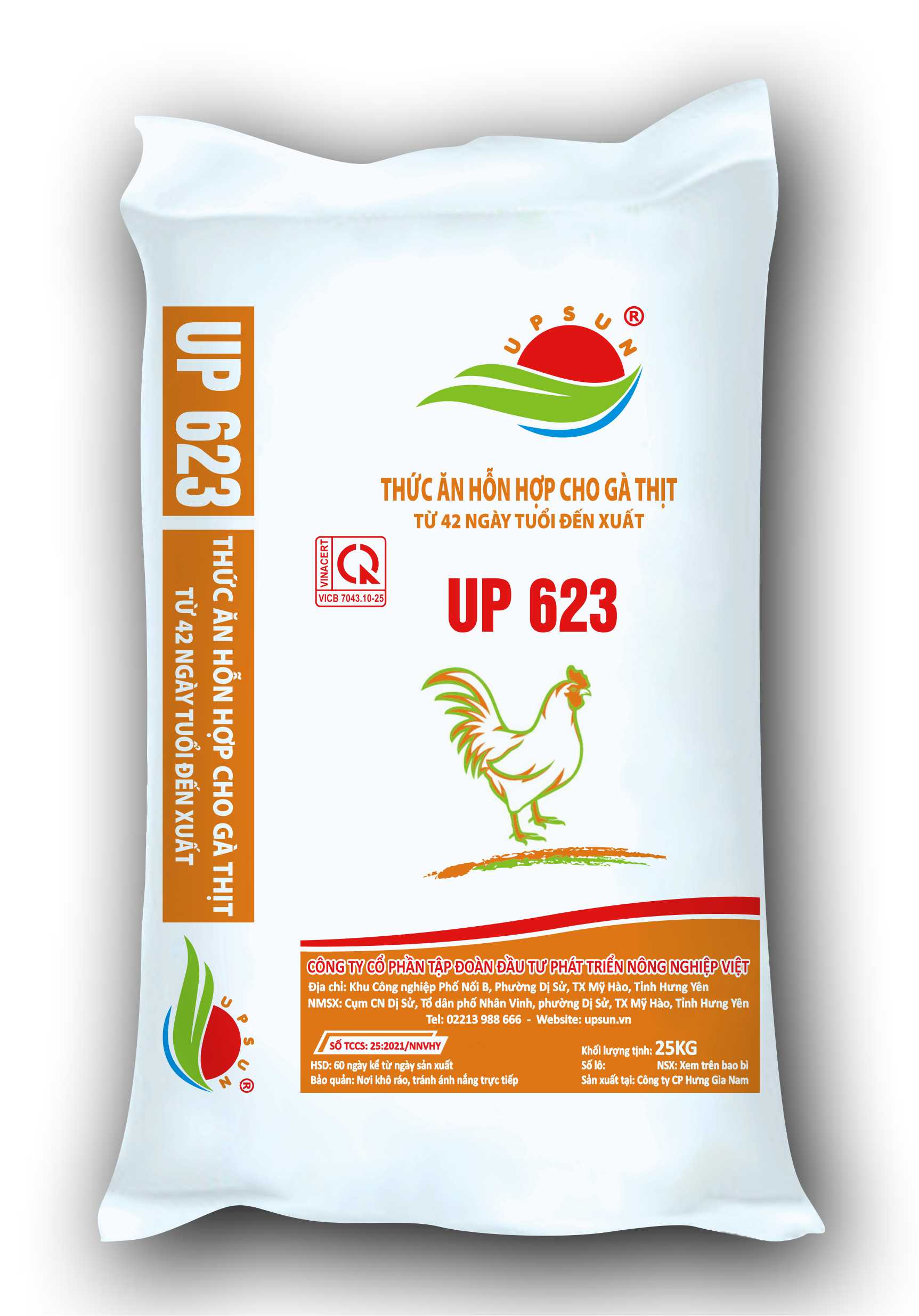 Hỗn hợp cho gà thịt UP623