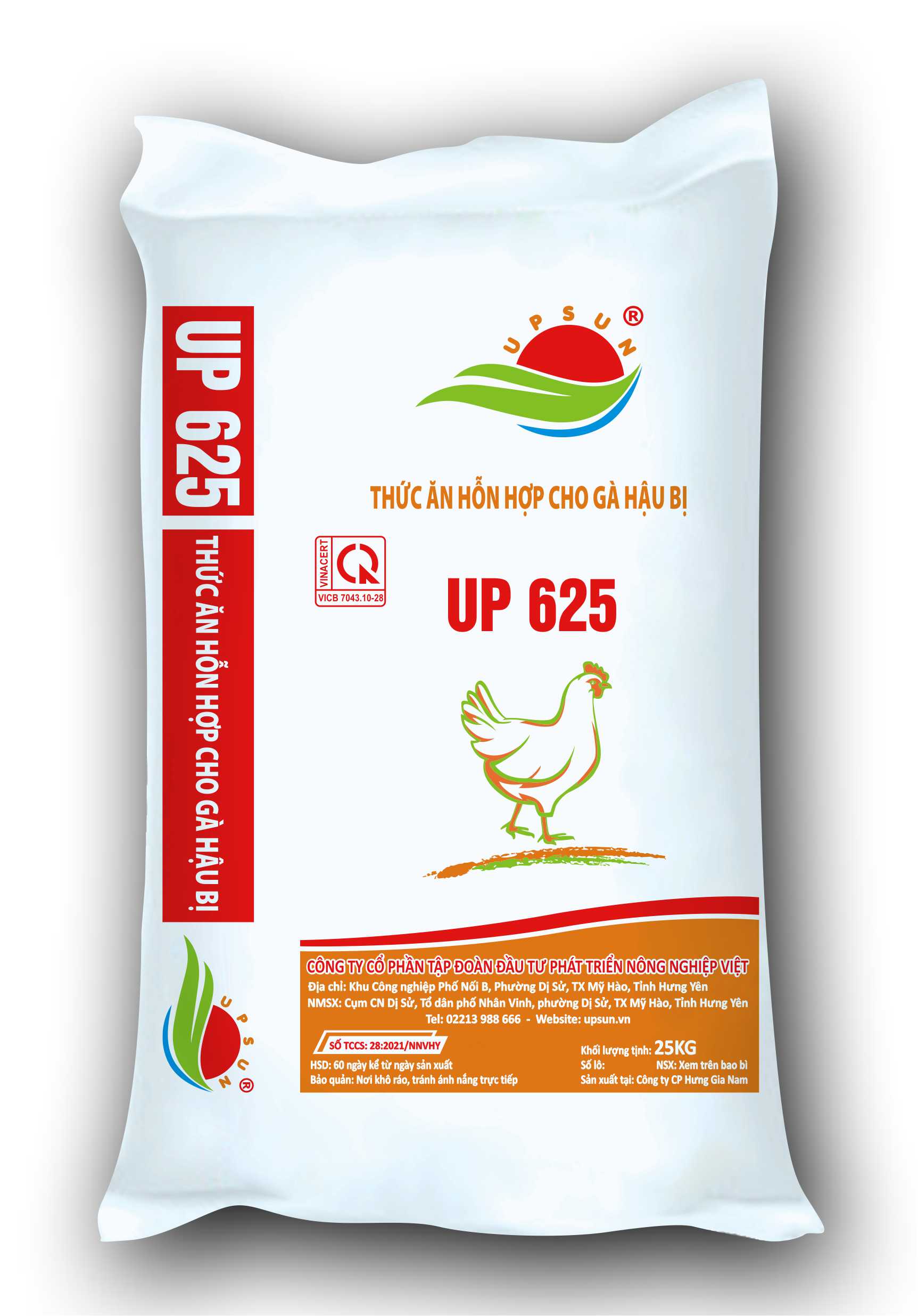 Hỗn hợp cho gà hậu bị UP625