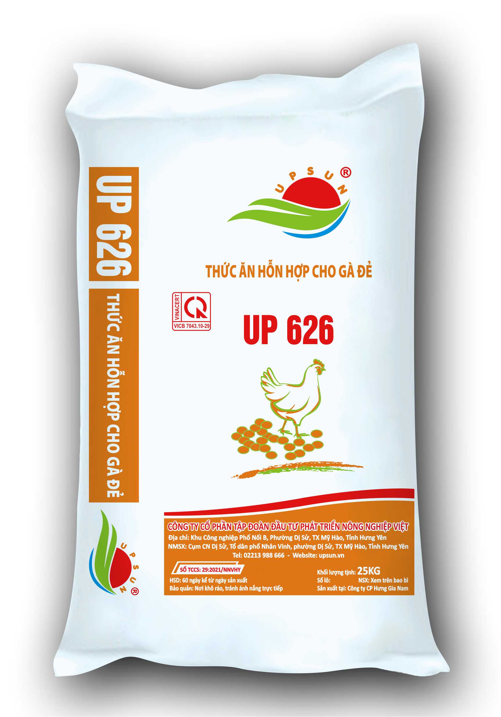 Hỗn hợp cho gà đẻ UP626