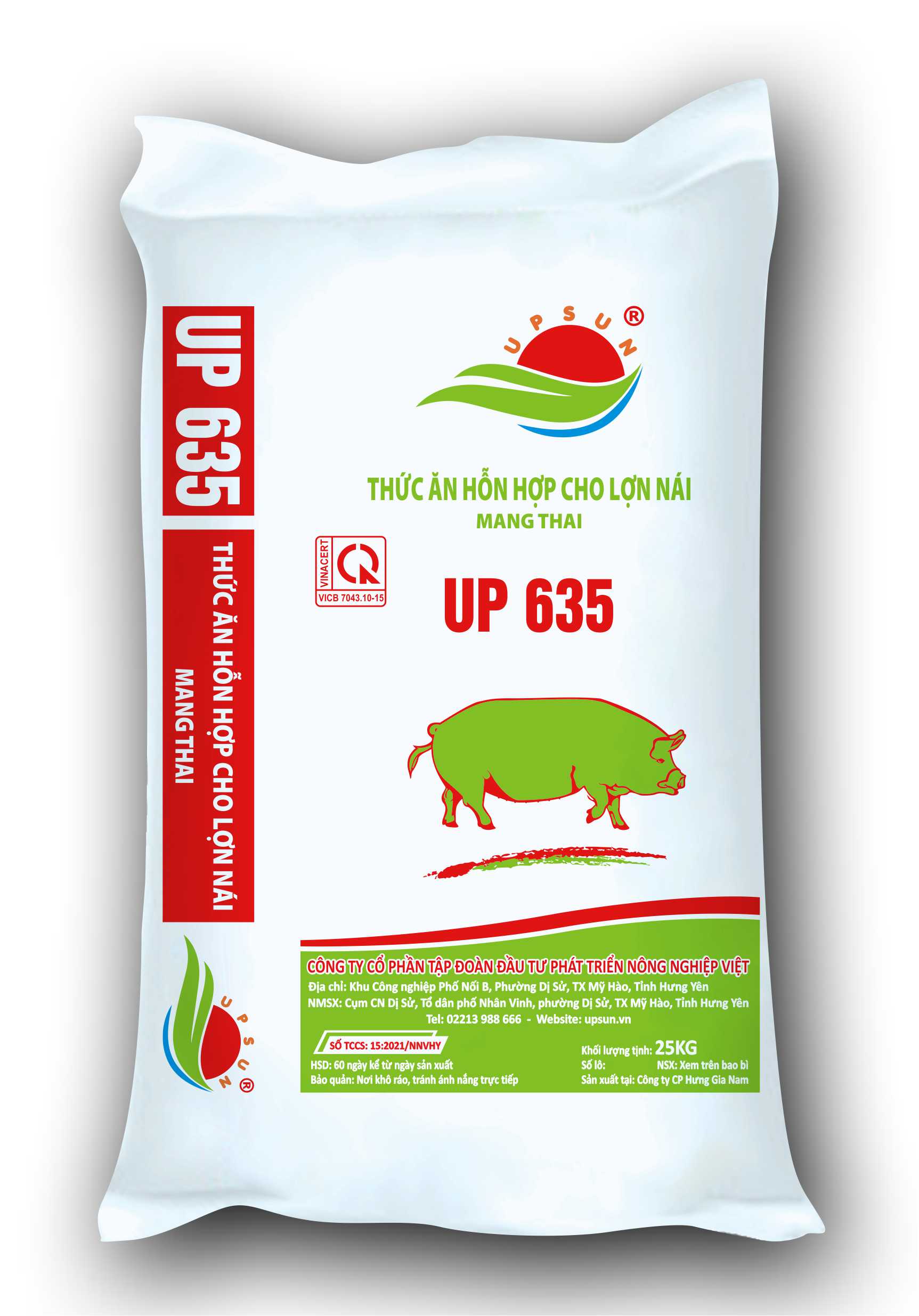 Hỗn hợp cho lợn nái mang thai UP635