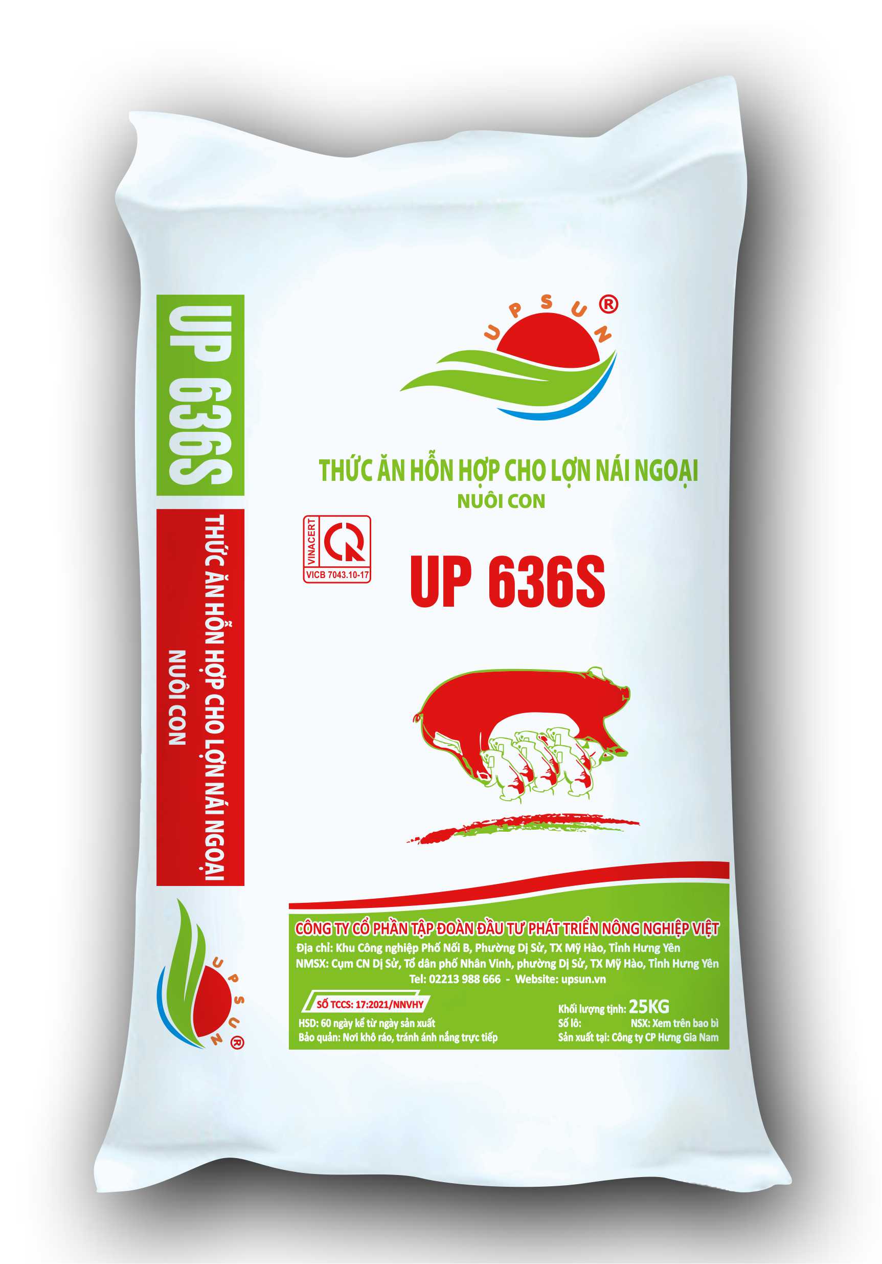 Hỗn hợp cho lợn nái ngoại nuôi con UP636S